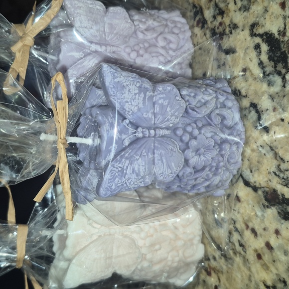 Other - Butterfly Embossed Candles - Winner's Choice-Handcrafted